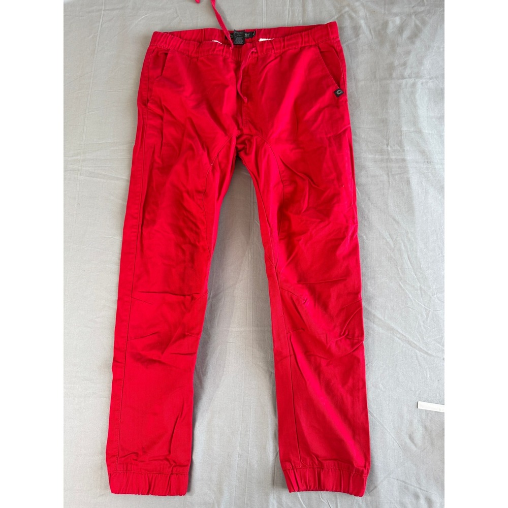 Akademiks AKDMKS ‎ Pants XL Red Chino Pulll-on Pants Mens Streetwear Grunge